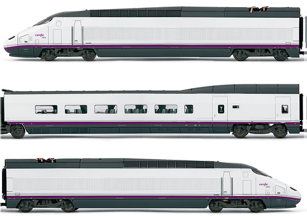 Electrotren E3519 - Spanish 4pc High Speed Train Set AVE S-100 of the RENFE