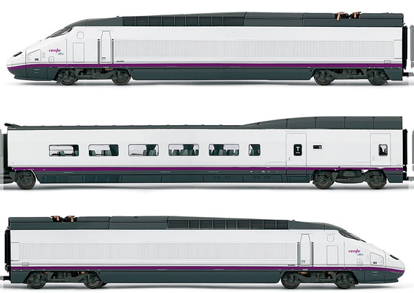 Electrotren E3519S - Spanish 4pc High Speed Train Set AVE S-100 of the RENFE