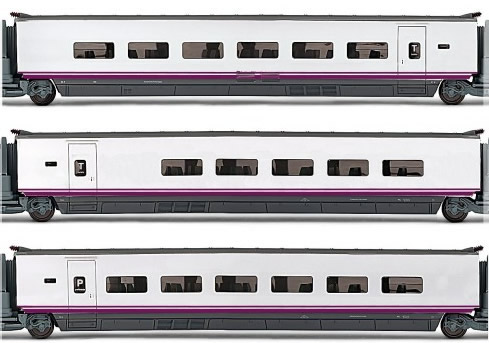 Electrotren E3525 - 3pc Coach Set Euromed S-101 of the RENFE