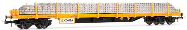 Electrotren E5191 - Low Side Wagon COMSA, type Rs, loaded with concrete sleepers