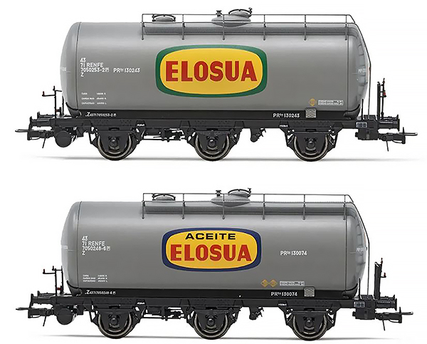 Electrotren HE6024 - 2pc 3-axle tank wagon, Elosua