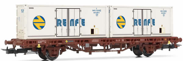 Electrotren HE6031 - 2-axle container wagon MC1 with 2 x 20 refrigerated containers RENFE