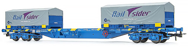 Electrotren HE6063 - 4-axle container wagon MMC3, blue livery
