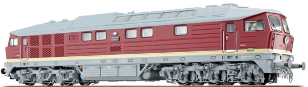 ESU 31163 - German Diesel Locomotive 132 547 of the DR, Bordeaux-red (Sound Decoder and Smoke)
