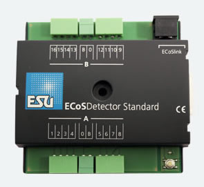 ESU 50096 - ECoSDetector Standard feedback module for 3-digit operation, 16 digtal Inputs, OPTO