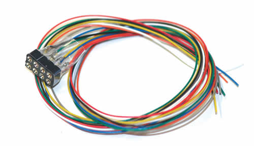 ESU 51950 - Cable harness with 8-pin plug acc. to NEM652, DCC cable coloured, 30cm