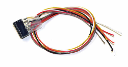 ESU 51951 - Cable harness with 6-pin plug acc. to NEM651, DCC cable coloured, 30cm