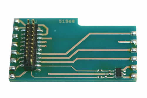ESU 51968 - Adapter board #2, L-shape as 6090x, with AUX3+AUX4, for LokSound V4.0, LokPilot V4.0 with 21MTC inte
