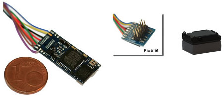 ESU 58814 - LokSound v5 micro DCC/MM/SX/M4 No sounds loaded, PluX16, with speaker 11x15mm