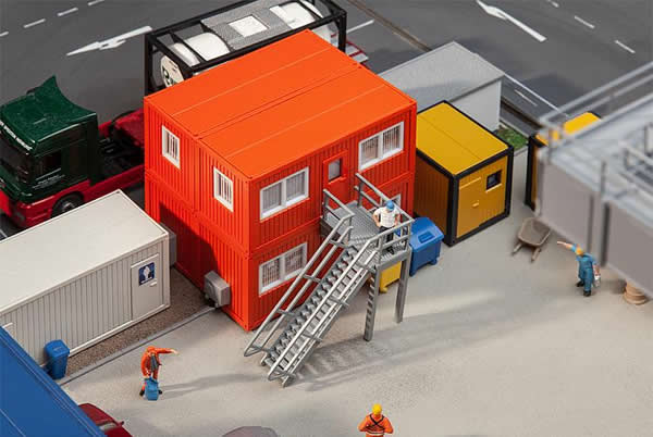 Faller 130135 - 4 Building site containers, orange