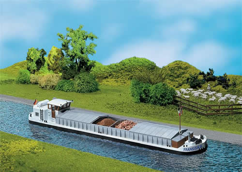 Faller 131006 - River cargo boat with dwelling cabin