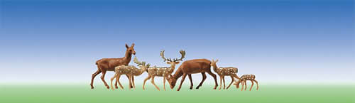 Faller 155509 - Fallow deer + red deer, 12 pieces
