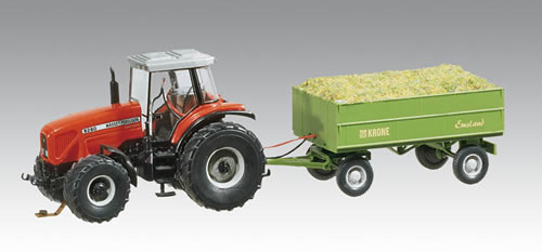 Faller 161536 - MF Tractor with trailer (WIKING)
