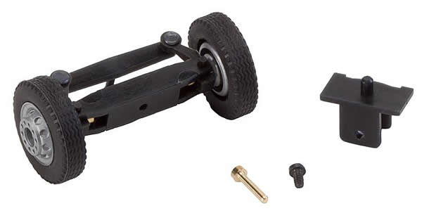 Faller 163002 - Front axle, completely assembled for lorries / buses (with wheels)