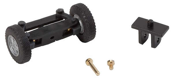 Faller 163007 - Front axle, completely assembled for Ford Transit (with wheels)