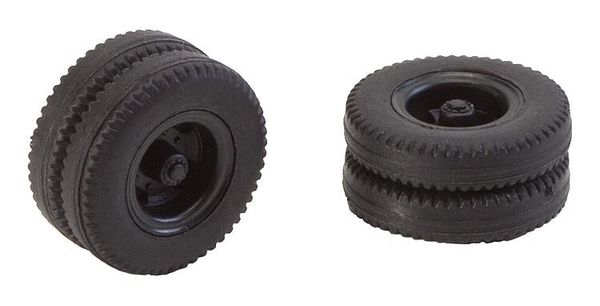 Faller 163116 - Complete wheels (rear axis) for truck MAN 635