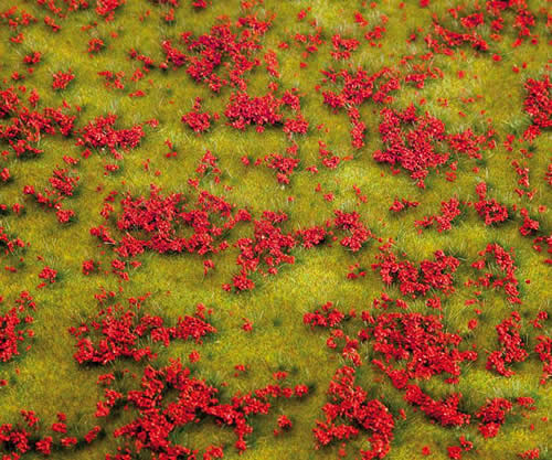 Faller 180460 - PREMIUM Landscape segment, Flowering meadow, red