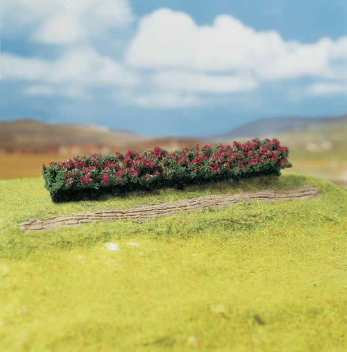 Faller 181352 - 3 PREMIUM Hedges, red blooming