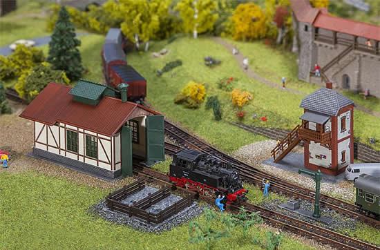 Faller 222108 - Branch line locomotive shed with block post Set