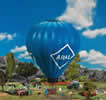 Hot air balloon with gas flame