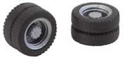 2 wheels (twin tyres) NQ tyres and rims for lorries / various buses