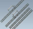 Iron fence with gate, 1046 mm