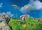 Paragliders and Take off Platform