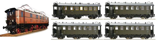 Fleischmann 391771 - German Passenger Train Set w. EP5 of the DRG (AC + Sound)