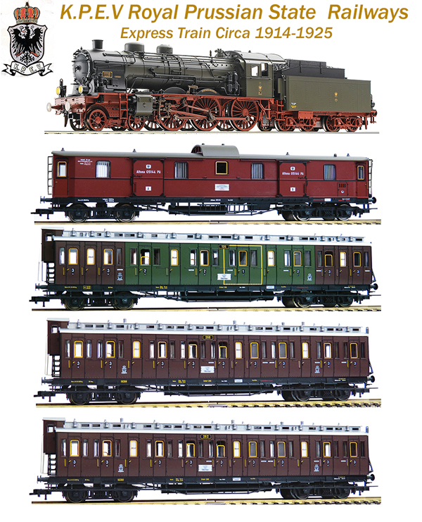 Fleischmann 3917731 - German Prussian Era I Express Train