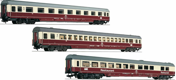 Fleischmann 481806 - German 3pc Passenger Coach IC Riemenschneider Set 1