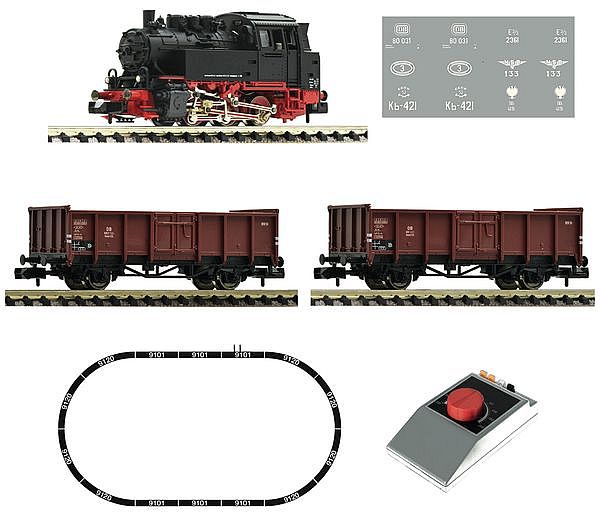 Fleischmann 5160002 - Analogue Start Set: Steam locomotive class 80 with goods train