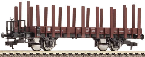 Fleischmann 520952 - Stake wagon with brakemans cab, type R 02 (Prussian) of the DR.