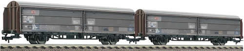 Fleischmann 533705 - Set: sliding wall wagons, Hbis