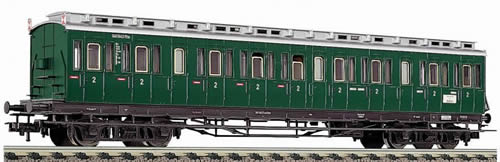 Fleischmann 5690 - 4-axled, 2nd class compartment coach, type B4 (C4pr04) of the DB with tail end indicators