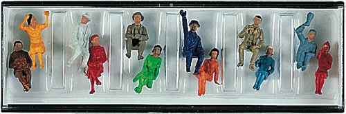 Fleischmann 647001 - Figure set of 12 Seated Travellers