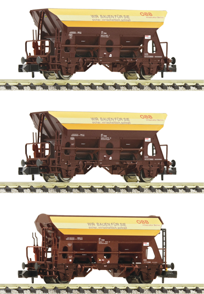 Fleischmann 6660057 - Austrian 3-piece set: Gravel wagons of the ÖBB