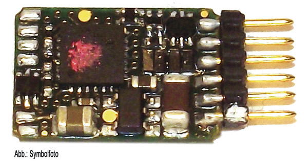 Fleischmann 685305 - 6-pin decoder, straight pins (NEM 651)