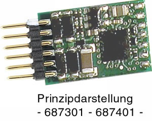 Fleischmann 687401 - DCC-decoder with 6-pole plug