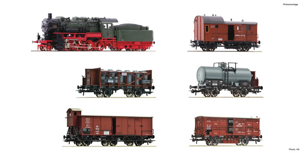 Fleischmann 781210 - German 6 piece set “Prussian goods train” of the KPEV