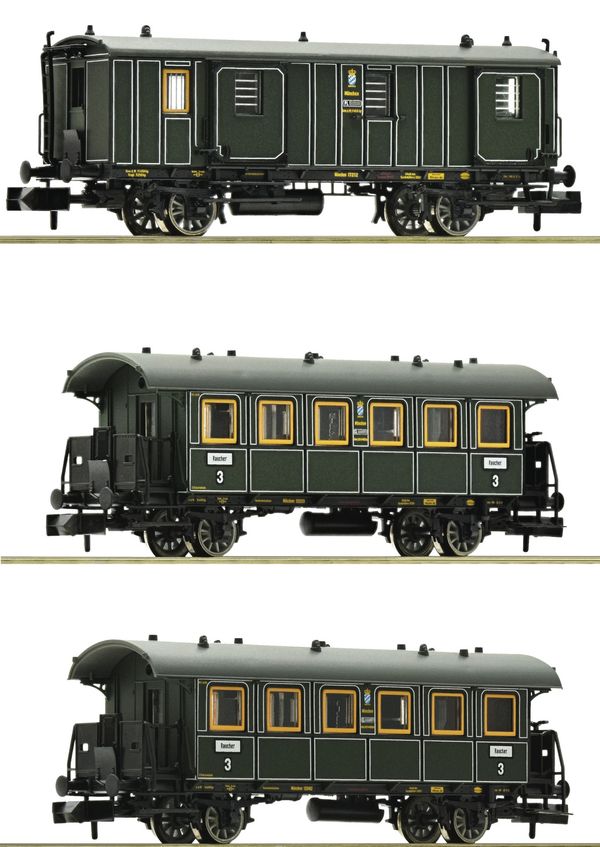 Fleischmann 809004 - German 3 piece set: Passenger train of the K.Bay.Sts.B.