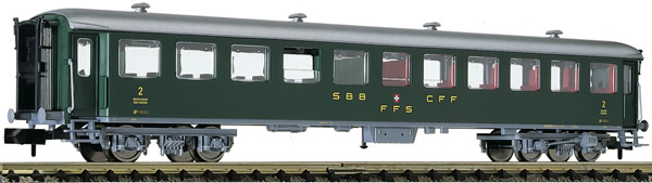 Fleischmann 813908 - 2nd class express train passenger coach type B (conversion car) SBB