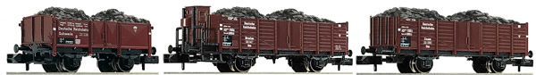 Fleischmann 820803 - 3 piece set coal train DRB