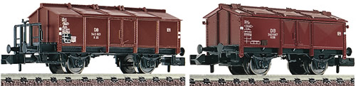 Fleischmann 821901 - German 2pc Hinged Cover Wagon Set of the DB