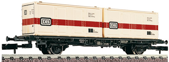 Fleischmann 823401 - German 2-axle Container Car with 2x20ft of the DB