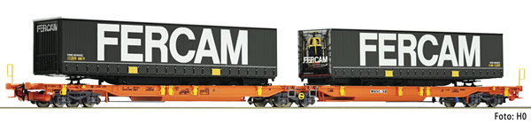 Fleischmann 825010 - 2pc Articulated double pocket wagon T2000 Private