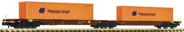 Fleischmann 825340 - Hungarian Double container carrier wagon of the GYSEV CARGO