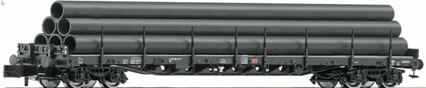 Fleischmann 826809 - Stanchion wagon typ Rs 684 that carries tubes, DB AG