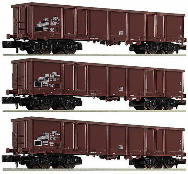 Fleischmann 828347 - 3 piece set goods wagons type Eas DR