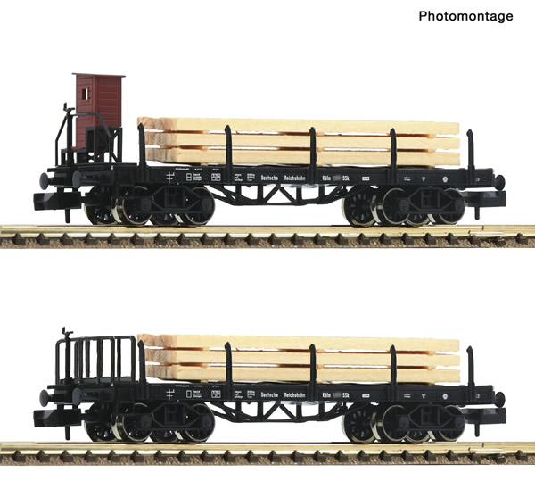 Fleischmann 828507 - 2 piece set stake wagons