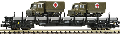 Fleischmann 828706 - Flat wagon with side panels construction Res686 of the DB